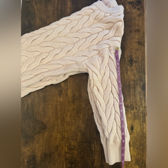 Philosophy Women's Soft LS Comfy Pink Cable Knit Sweater Size SP - Picture 11 of 11